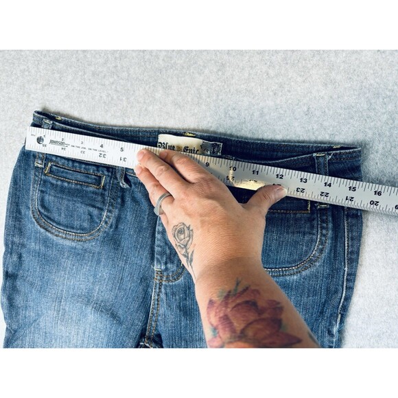 Blue Epic Women’s Jeans Denim - Wide Leg Flare Boho Hippie Dark Wash Size 6 - Picture 7 of 13